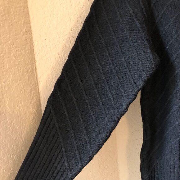 Jessica Simpson Womens Cable Knit Adena Sweater 1X Black Mock Neck Long Sleeeve - Picture 4 of 9